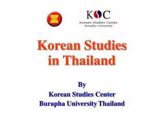 Korean Studies in Thailand