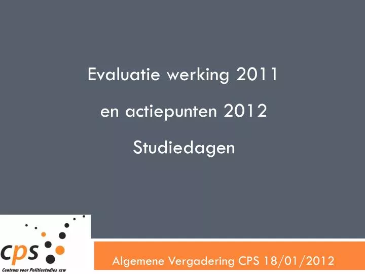 algemene vergadering cps 18 01 2012