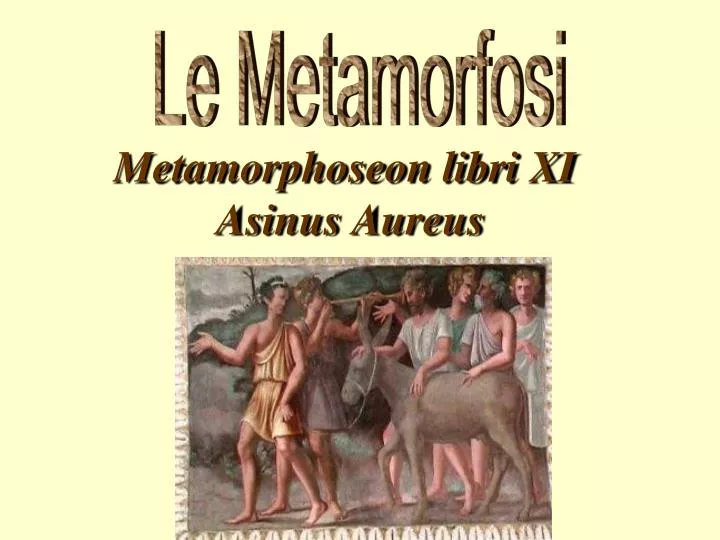 metamorphoseon libri xi asinus aureus