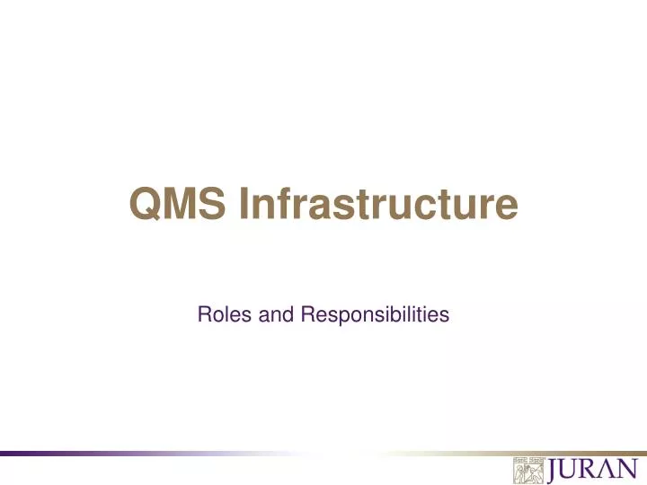qms infrastructure