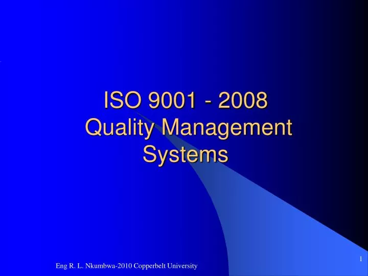 iso 9001 2008 quality management systems
