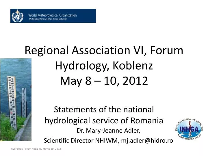regional association vi forum hydrology koblenz may 8 10 2012