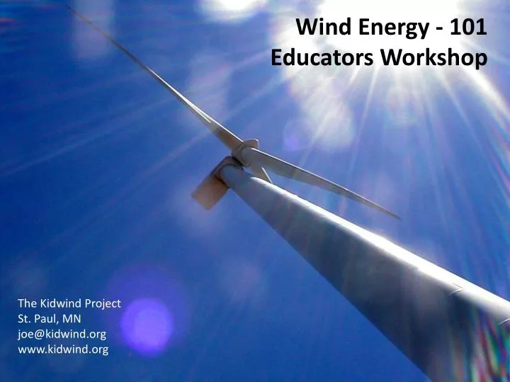 wind energy 101 educators workshop