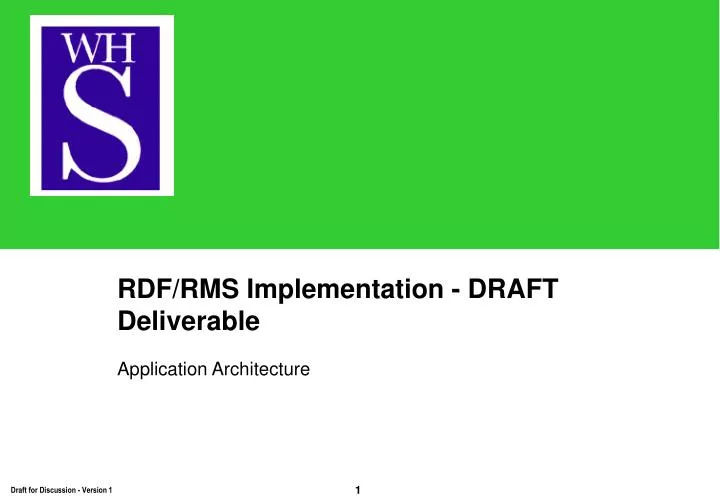 rdf rms implementation draft deliverable