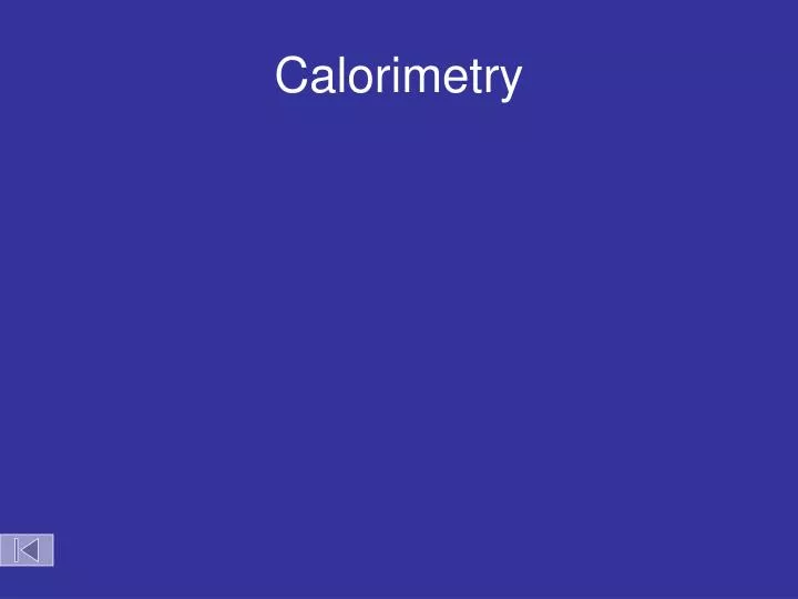 calorimetry