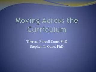 Moving Across the Curriculum
