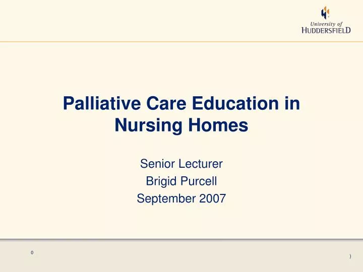palliative care education in nursing homes