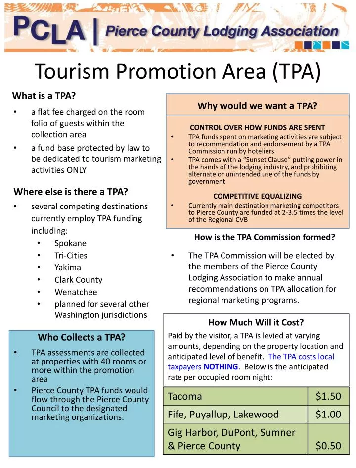 tourism promotion area tpa