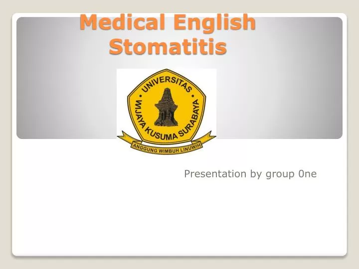 medical english stomatitis