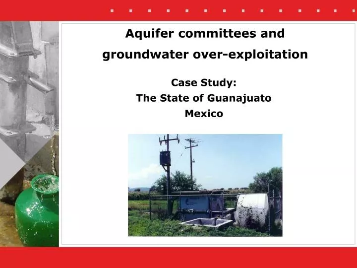 aquifer committees and groundwater over exploitation
