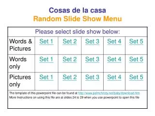 cosas de la casa random slide show menu
