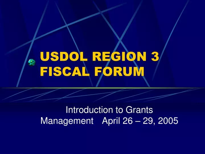 usdol region 3 fiscal forum