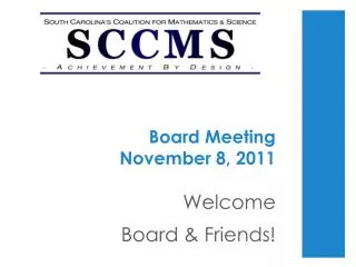 Board Meeting November 8, 2011