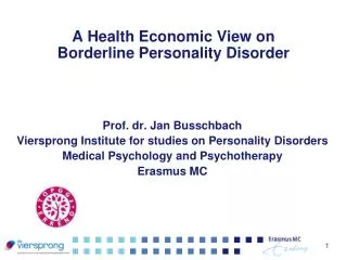 A Health Economic View on Borderline Personality Disorder