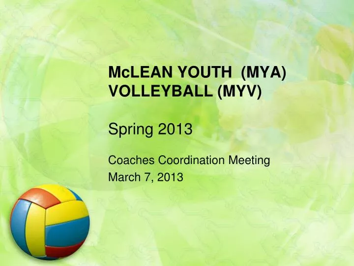mclean youth mya volleyball myv spring 2013