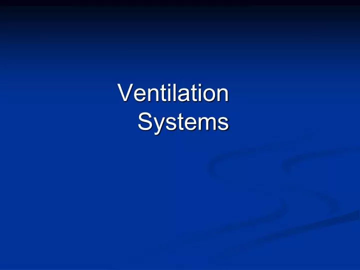 ventilation systems