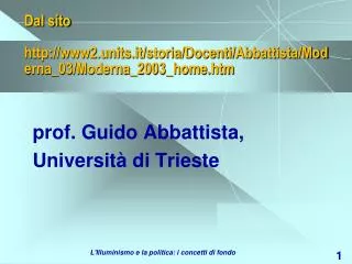 dal sito http www2 units it storia docenti abbattista moderna 03 moderna 2003 home htm