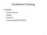Comprehensive Family Enrollment & Training Services for Health and Nutrition - slide 1