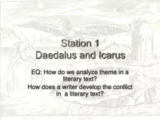 Station 1 Daedalus and Icarus