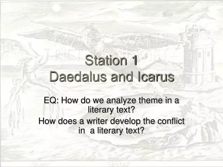 station 1 daedalus and icarus