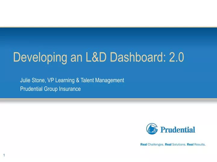 developing an l d dashboard 2 0