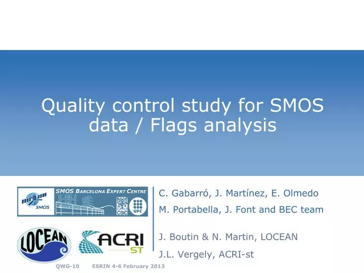 quality control study for smos data flags analysis
