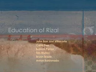 Education of Rizal