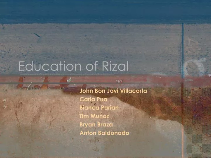 education of rizal