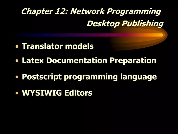 chapter 12 network programming desktop publishing