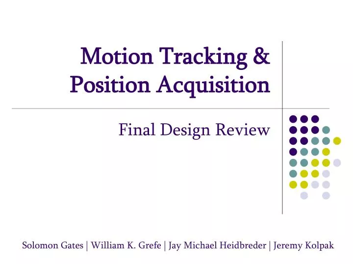 motion tracking position acquisition