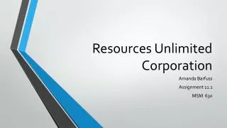 Resources Unlimited Corporation