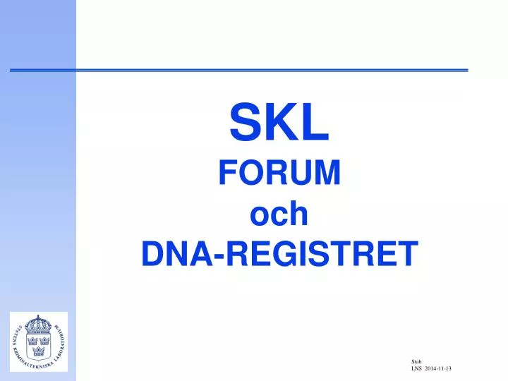 skl forum och dna registret