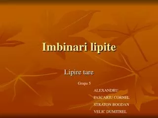 imbinari lipite