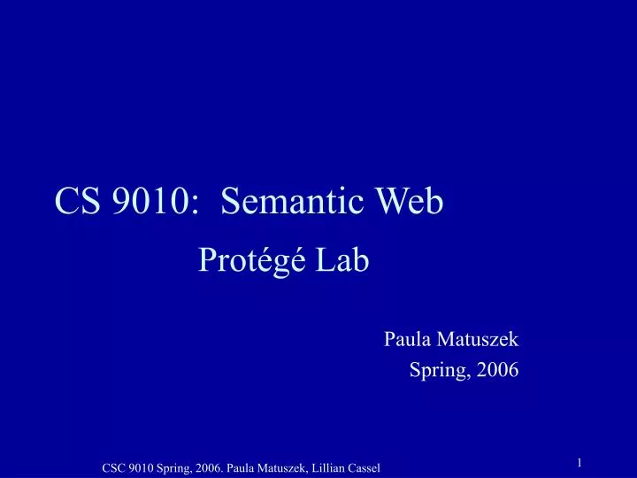 cs 9010 semantic web