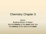 Chemistry Chapter 3 - slide 1