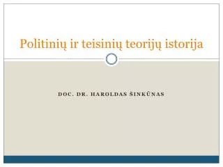 politini ir teisini teorij istorija