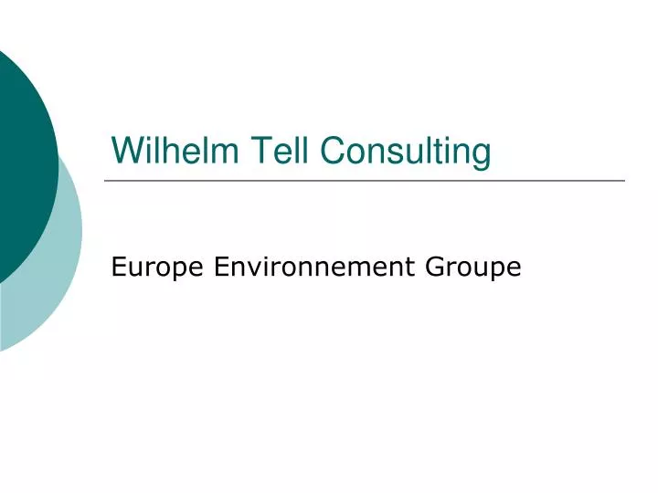 wilhelm tell consulting