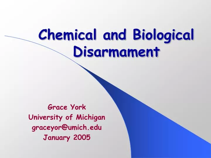 chemical and biological disarmament