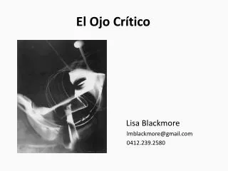 el ojo cr tico