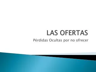las ofertas