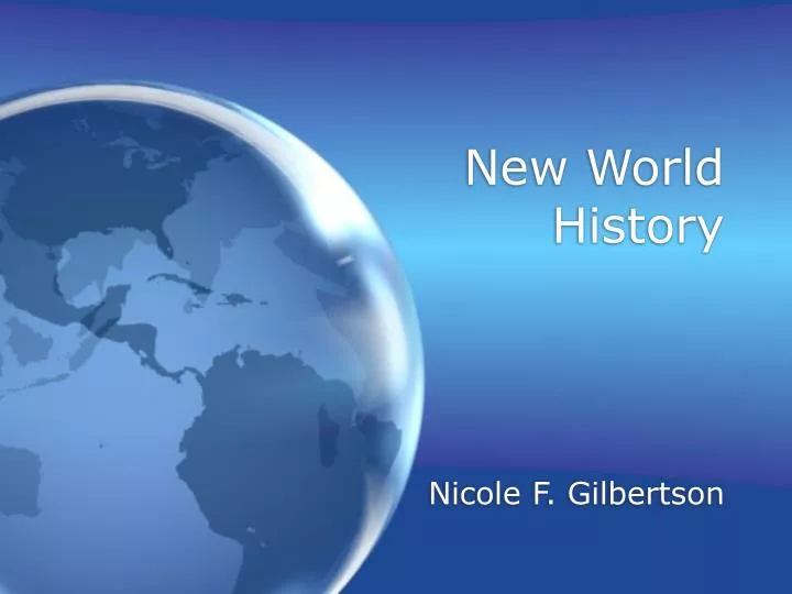 new world history