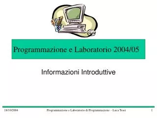 programmazione e laboratorio 2004 05
