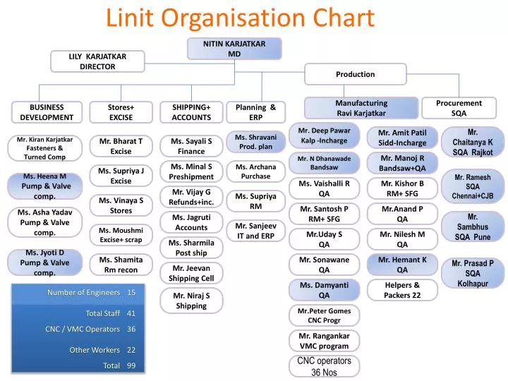 linit organisation chart