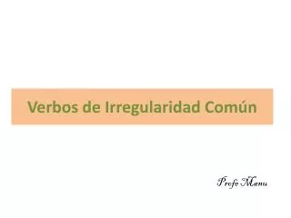 verbos de irregularidad com n