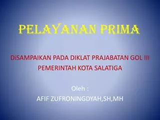 pelayanan prima