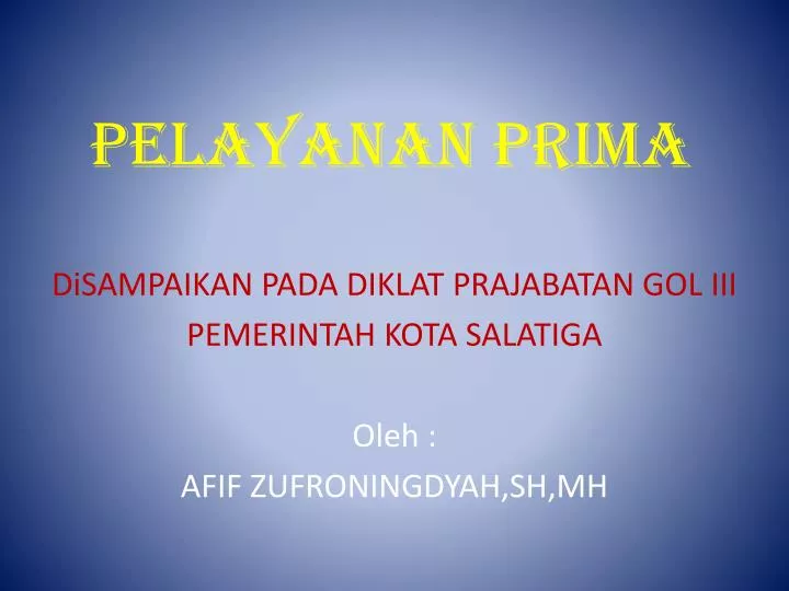 pelayanan prima