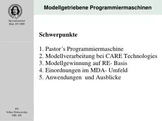 modellgetriebene programmiermaschinen