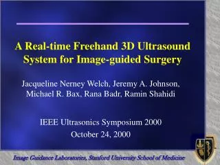 A Real-time Freehand 3D Ultrasound System for Image-guided Surgery