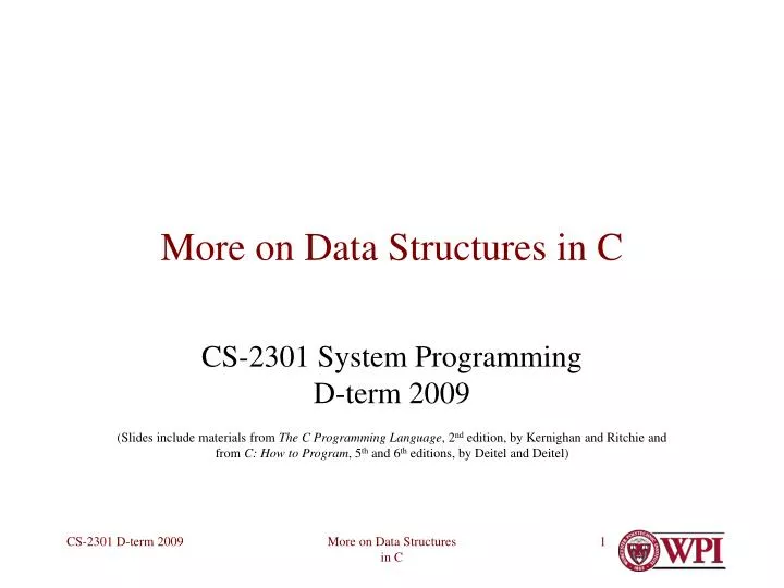 more on data structures in c