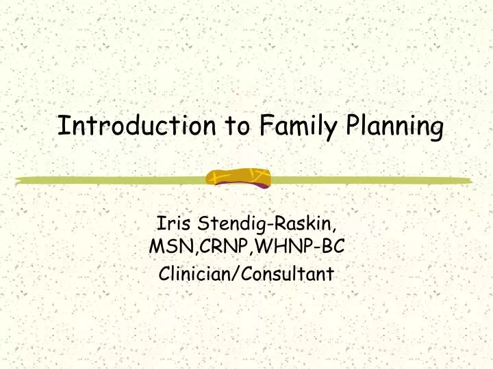 introduction to family planning